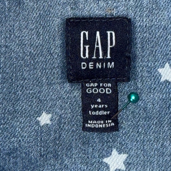 GAP KIDS DENIM JACKET STAR PRINT SZ 4T - Picture 3 of 8